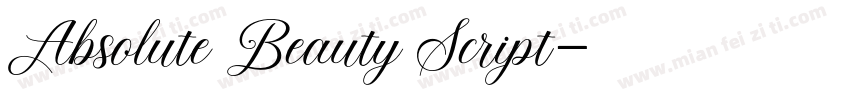 Absolute Beauty Script字体转换